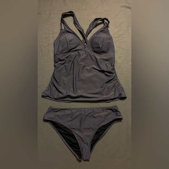 Cupshe Other - NWT Grey Cupshe Tankini Set